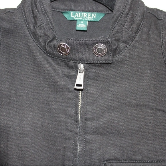 Ralph Lauren Black Utility Jacket with Streamlined Silhouette - Picture 3 of 9